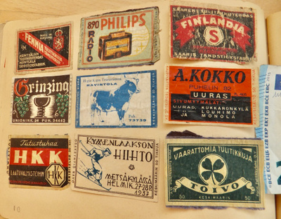 71 VANHAA Tulitikku Etikettiä Uuras Viipuri ym 1930-l