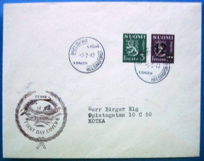 FDC-yleismerkit 9.2.1948 leijonat lape hinta 45.0e(65)