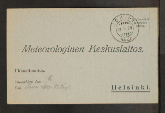 # 22800 # Ukkoskortti Jokipii > Helsinki