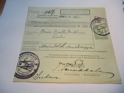 1928 Sukeva varaleima postiosoituksella