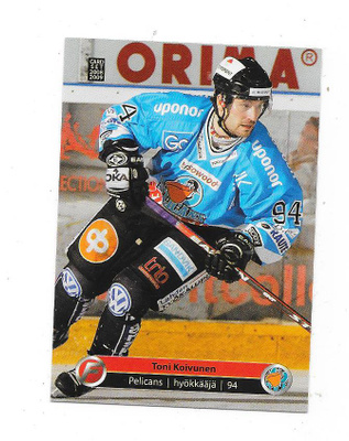 2008-09 CardSet #140 Toni Koivunen , Pelicans