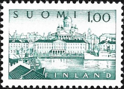 1963 Yleismerkki Helsinki 1,00 paperi yBo ** LaPe 561 y
