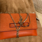 TOPSHOP upea oranssi ketjuhihna laukku crossbody käsilaukku - pikkukuva 1