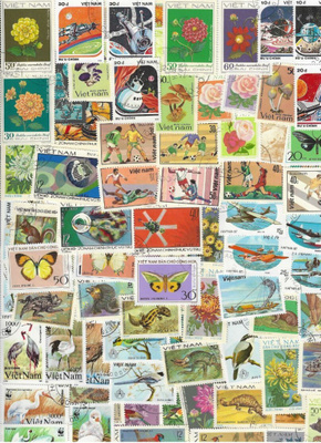 (SP014) VIETNAM - POSTIMERKKIPAKKAUS - 100 ERILAISTA
