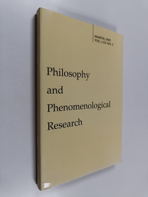 Philosophy and phenomenological research : vol. 70, March...