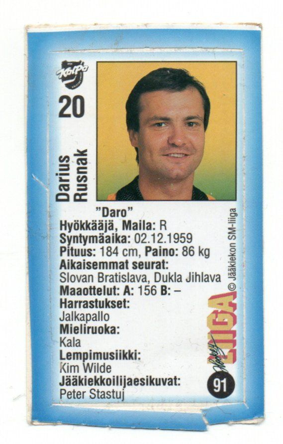 Jääkiekko JyväsHyvä n:o 91 DARIUS RUSNAK