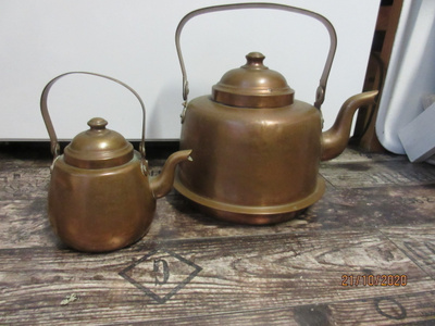 Upeat vanhat kuparipannut. Opa 2,5 l+ 0,5l.