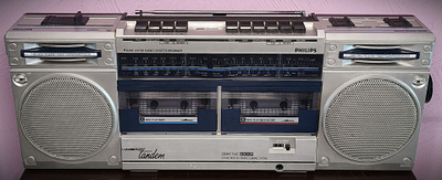 Vintage -Philips radio/tupla-C-kasettisoitin