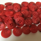 Punainen muovi NAPPI, koho reuna Ø 19mm, - pikkukuva 1