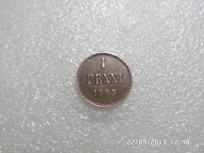 1 penni  1903   kulkematon   hieno normaali kolmonen