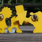 Simpsons Kuuluisa sarja. 3 Pinssiä,. Valmistajan leimalla. - pikkukuva 3