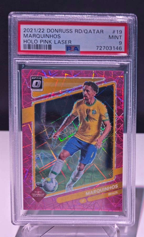 Marquinhos /25 PSA 9 Mint Donruss Road to Qatar