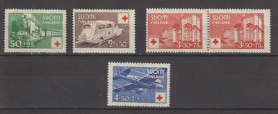 1944 PunaisenRistin merkkisarja ristin siirtymillä **