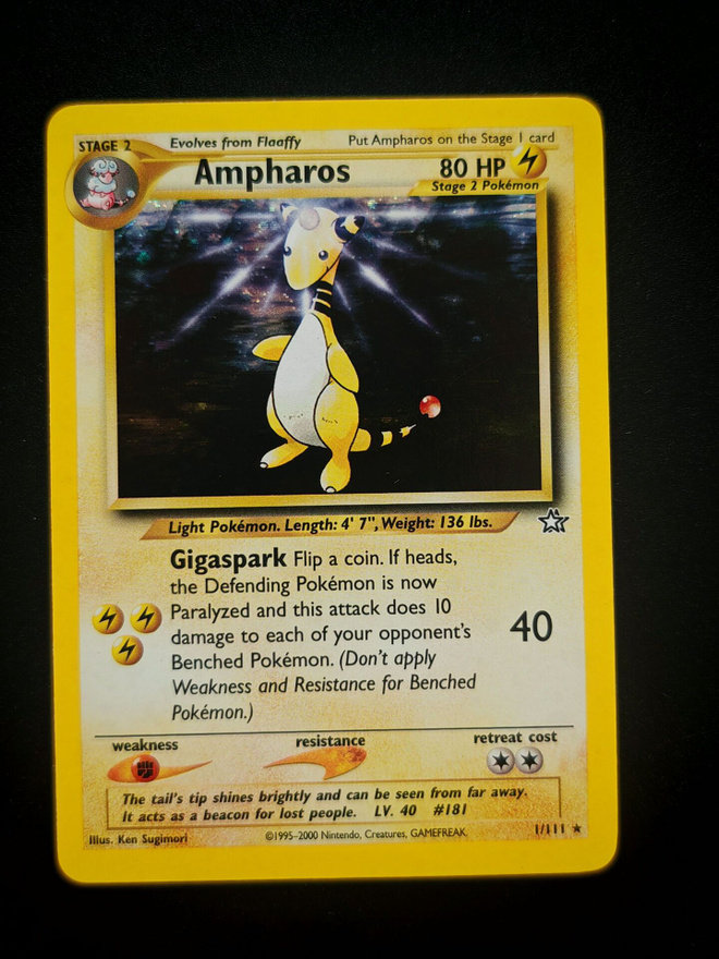 Pokemon kortti Ampharos Neo Genesis holo
