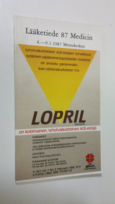 Lääketiede 87 Medicin 4.-9.1.1987 Otaniemi : Ohjelma, näy...