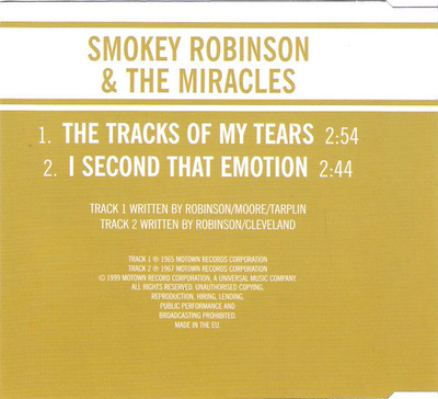 SMOKEY ROBINSON - TRACKS OF MY TEARS
