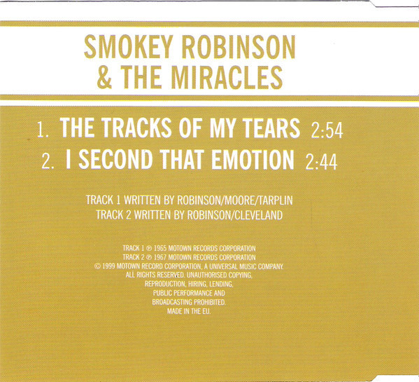 SMOKEY ROBINSON - TRACKS OF MY TEARS