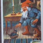 Jenny Nyström, kulkenut joulukortti, pukki ja kissa v. 1948 - pikkukuva 1