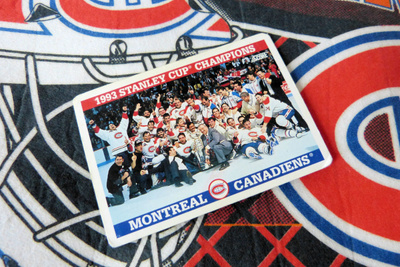 MONTREAL CANADIENS viiri & 1993 STANLEY CUP CHAMPIONS kortti