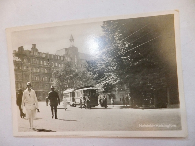 VANHA Postikortti Helsinki Raitiovaunu 1930-l