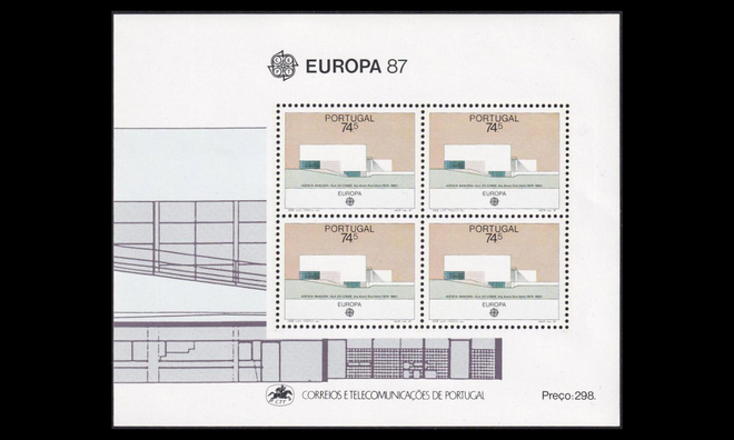 Portugali 1722BL54 ** Europa moderni arkkitehtuuri (1987)