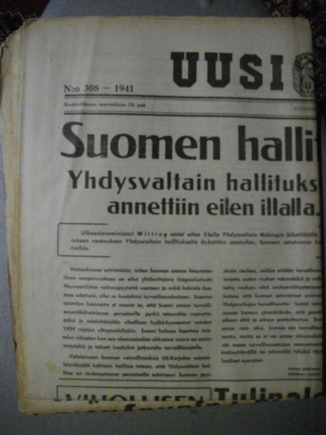 Uusi Suomi Nro 308/12.11.1941 (3.3)