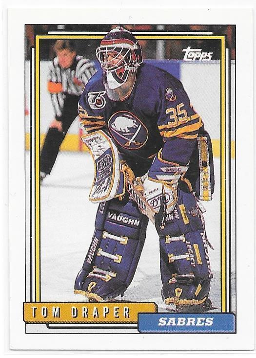 1992-93 Topps #278 Tom Draper Buffalo Sabres MV