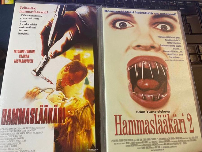 Hammaslääkäri 1 ja 2 suomi-VHS Brian Yuzna