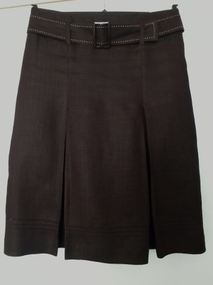Zara ruskea pellavaa hame, koko S(M) vy 76cm.