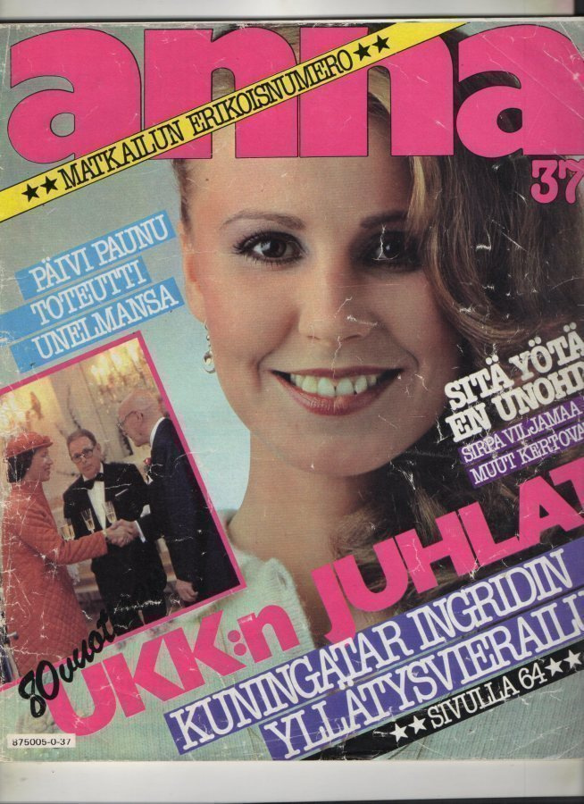 Anna n:o 37 1980 Miss Suomi Sirpa Viljamaa . Päivi Uitto.