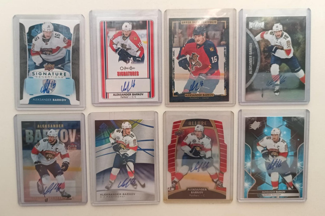 Aleksander Barkov Jersey & Signature kortit alk.5 €/kpl