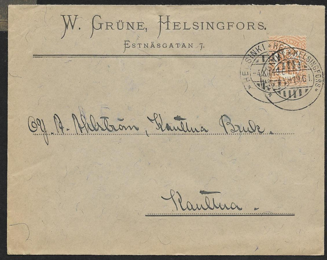 Postilähetys - Saarinen 0,50mk (LAPE 73) Helsinki 4.12.1919