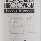 Hannu Niklander : Tuokiokuvia Euroopasta (signeerattu, te... - pikkukuva 3