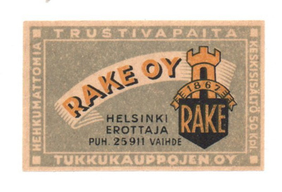 Tukkukauppojen OY RAKE OY Helsinki Erottaja