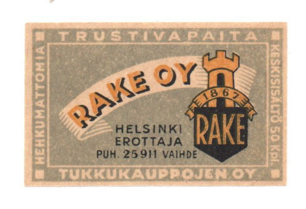 Tukkukauppojen OY RAKE OY Helsinki Erottaja