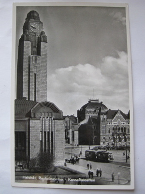 Kortti Alkup.Mallikappale Helsinki 1950-l Rautatie Asema