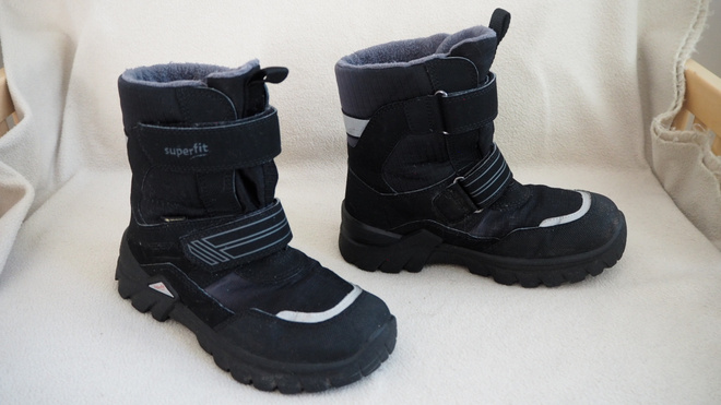 SUPERFIT GORE-TEX talvikengät, koko 34, mustat