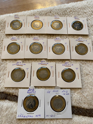 5€ suomalaisia eurokolikoita 13kpl