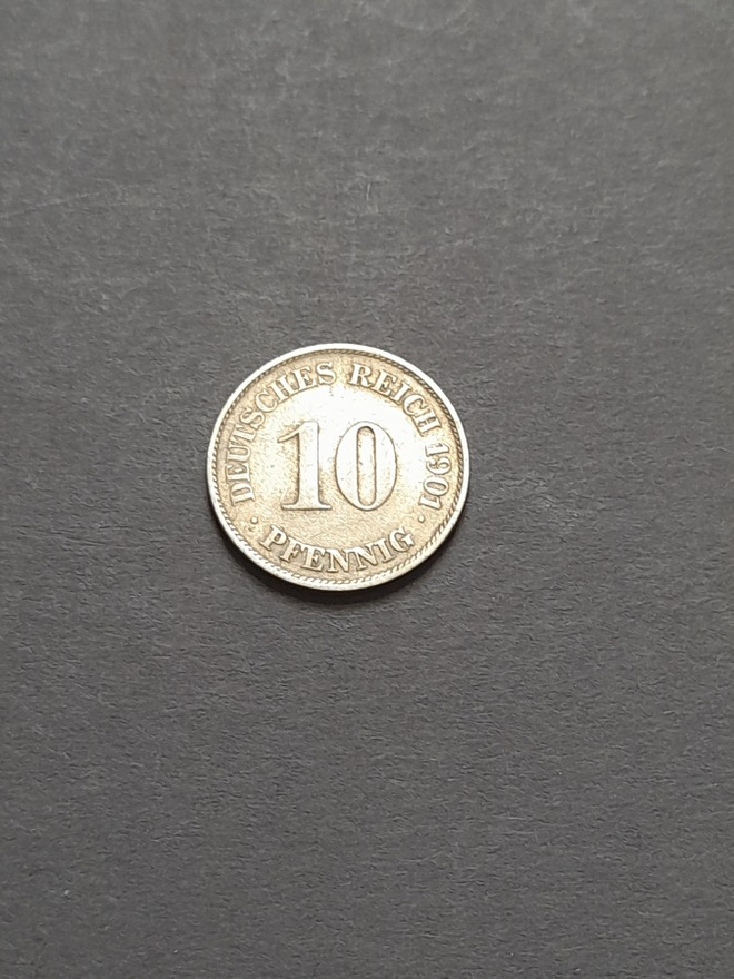 Deutsches Reich 10 pfennig 1901 J