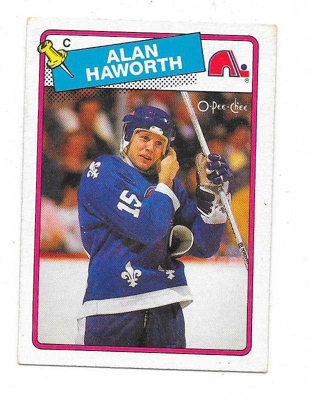 1988-89 OPC #131 Alan Haworth , Quebec Nordiques