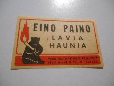 TT Etiketti KARHU Eino Paino Lavia Haunia