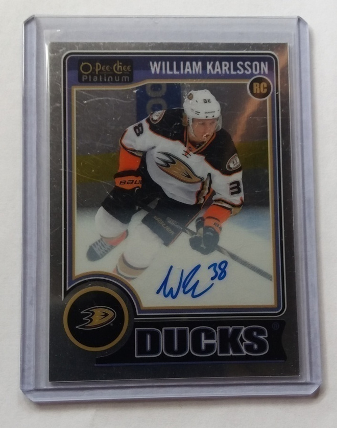 14-15 O-Pee-Chee Platinum William Karlsson RC Signature