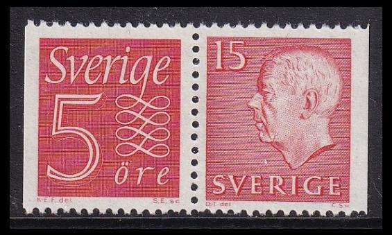 Ruotsi 429b-468DD ** Numero-Gustaf vihkopari (1961)