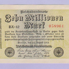 Saksa 10 Millionen Mark Reichsbanknote v.1923 P-106b - pikkukuva 1