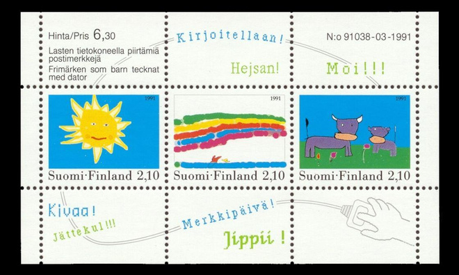 1145-7BL7 ** Lasten piirustuksia blokki (1991)