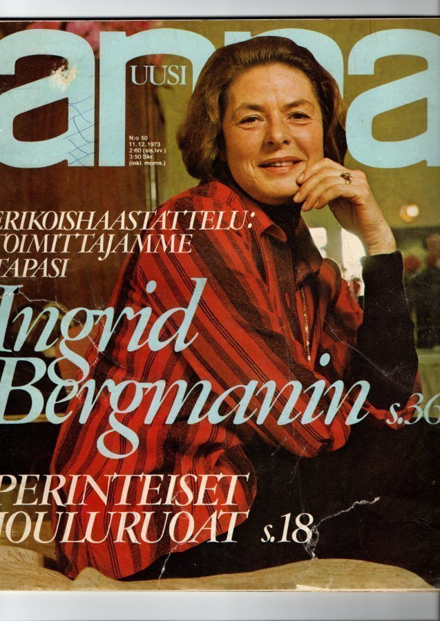 Anna n:o 50 1973 Ingrid. Jörn. Riitta Nelimarkka.