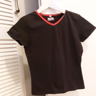 Slim-fit t-paita Musta punaista kauluksessa 34/36 - pikkukuva 2