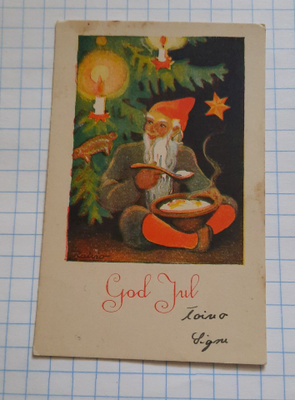 Raivio, God Jul pieni kortti, nyrkkiposti