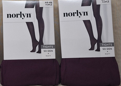 2x Norlyn sukkahousut 50 den koko 46-48