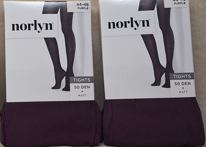 2x Norlyn sukkahousut 50 den koko 46-48 